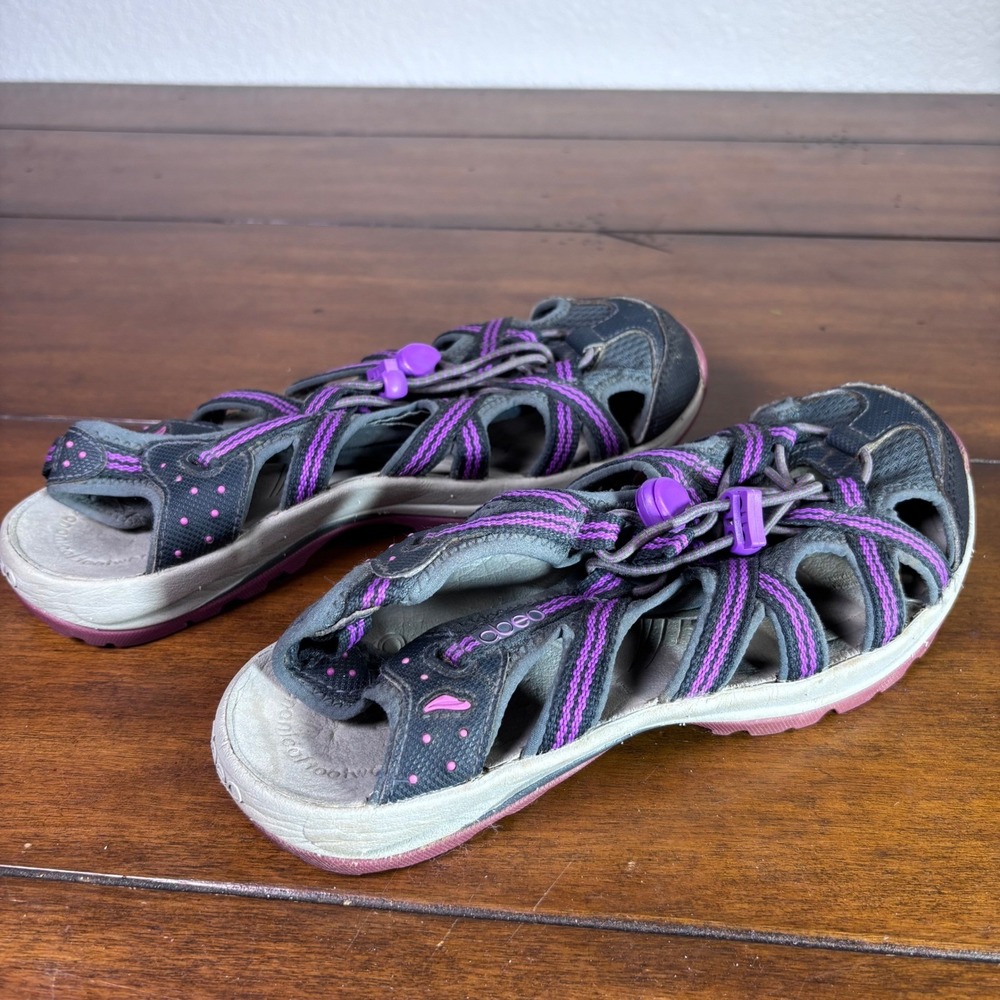 Abeo H2O B.I.O.system Sandals Womens 7 Grey Purple Pink Athletic Water Shoes